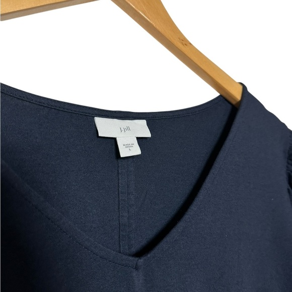 J. Jill | Knit Shift Dress | Black | Pockets Cotton Spandex | Womens Size Large - Picture 7 of 9